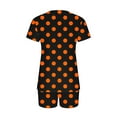 thumbnail image 4 of 2 Piece Sets for Women Fashion Polka Casual Home Two-piece V-neck Top With Pocket Shorts Set, 4 of 6