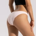 thumbnail image 5 of Lunuaoe Women's Low Waist Cheeky Panties, Skin-Friendly Cotton Crotch Underwear, Breathable Solid Color Briefs, 5 of 8