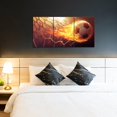 thumbnail image 2 of Hieng Football Wall Hieng Soccer Ball Fire Goal Canvas Picture Sport Theme Painting Prints for Boys Bedroom Office Football Club Wall Decor Framed, 2 of 6