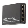 thumbnail image 3 of Convertidor de medios de fibra SFP 1 puerto óptico 4 puertos eléctricos Conmutador de fibra Ethernet de puerto RJ45 de hasta 120 km Enchufe estadounidense de 100 a 240 V, 3 of 5