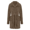 thumbnail image 5 of VISALY Winter Hooded Pajama Set: Plush Thermal Design, Robe-Style Sleepwear Ensemble, #B Brown,S, 5 of 7