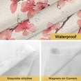 thumbnail image 4 of Welcome No Hooks Shower Curtain with Snap-in Liner Spring Watercolor Pink Cherry Blossom Floral Butterfly Linen Texture Shower Curtains for Bathroom, Waterproof, Easy Install, Washable 60"x72", 4 of 9