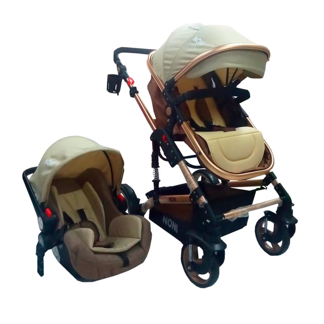 Sistema de Viaje Angelin Baby 3 en 1 Con Amortiguador Noni Café