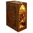 thumbnail image 1 of Dsseng DIY Book Nook Kit  DIY Dollhouse Booknook Bookshelf Insert Decor Alley Bookends Model Build-Creativity Kit with LED Light for Teens and Adults Birthdays Christmas, 1 of 11
