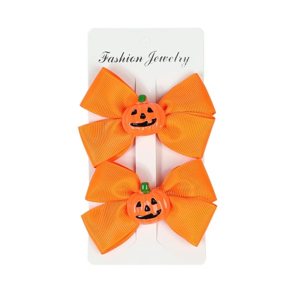 Halloween Hair Bow Pumpkin bat Spider Ghost hairpin Halloween Party Hair Accessories