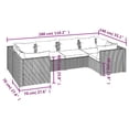 thumbnail image 5 of vidaXL 6 Piece Garden Lounge Set with Cushions Poly Rattan Grey, 5 of 5