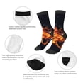 thumbnail image 3 of Naloa Tennis Ball In Fire1 Kids Socks Unisex Kids and Toddlers' Crew Socks, ,1 Pairs, 3 of 5