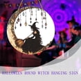 thumbnail image 6 of CoreLiving Witchy Decor Aesthetic Black Wall Decor Hanging Witch Sign Round Artwork Decor for Bedroom Living Room Front Door Wall Decorations, 6 of 6