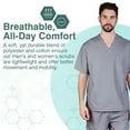 thumbnail image 2 of M&M SCRUBS Men Scrub Set, Men Medical Uniforms 102 (Grey, Small), 2 of 7