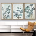 thumbnail image 3 of IDEA4WALL Framed Canvas Print Wall Art Set of 3 Watercolor Effect Green Forest Leaves in Bottles Wall Decor Abstract Geometric Floral Prints Minimal Modern Art Nordic Zen Artwork - Natural 16"x24"x3, 3 of 5