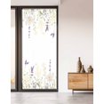 thumbnail image 2 of Window Privacy Film Floral Botanical Stained Glass Window Film Decorative Sun Block Window Cover Pastoral Spring Flowers Window Clings Static Adhesive Sticker for Bathroom 35.4"x78.7", 2 of 7