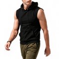 thumbnail image 1 of Sudadera Con Capucha Sin Mangas Para Hombre, Camiseta Sin Mangas Con Capucha Para Hombre, Color Puro Para Uso Diario, 1 of 7