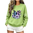 thumbnail image 2 of QINGFSAP Womens Graphic Tops Long Sleeve Crew Neck Casual Loose Fit Sweatshirt, 2 of 5