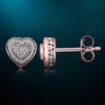 thumbnail image 5 of Natalia Drake 1/10 Cttw Diamond Heart Stud Earrings for Women in Sterling Silver (Color H-I / Clarity I2-I3), 5 of 6