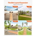 thumbnail image 6 of VEVOR Wooden Garden Pathway, 24 ft L x 17 in W, Non-Slip Straight Garden Walkway, Roll Out Cedar Outdoor Walkway Path with Wire Rope Connection, Decorative Garden Paver for Backyard Wedding Party, 6 of 9