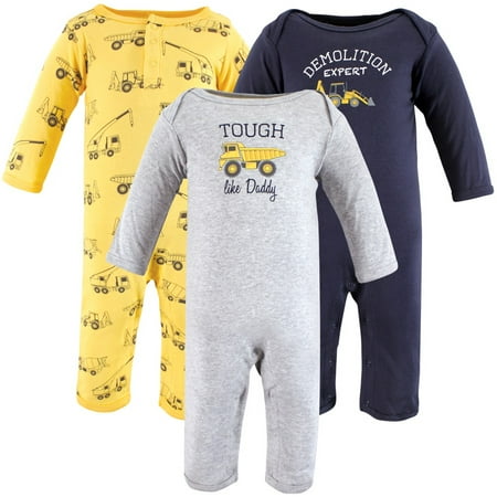 

Hudson Baby Infant Boys Cotton Coveralls Construction 0-3 Months