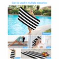 thumbnail image 5 of Beach Towel Black Stripes Bath Pool Towels Modern Simple Striped Absorbent Beach Towel Soft Large Quick Dry Lightweight Camping Travel Sports Yoga Gym Swim Towels for Adult 35x70 Inch, 5 of 9