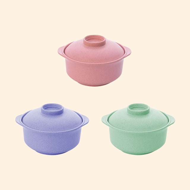 Billuyoard Instant Noodles Bowl with Lid Japanese Lunch Ramen Box Handle Simple Accessories Students Large Bowls Rice Soup Style Curved Type6 NO6 Billuyoard JJ24005-01