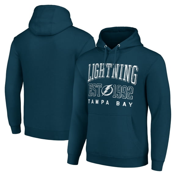 Men's Starter Navy Tampa Bay Lightning Graphic Pullover Hoodie