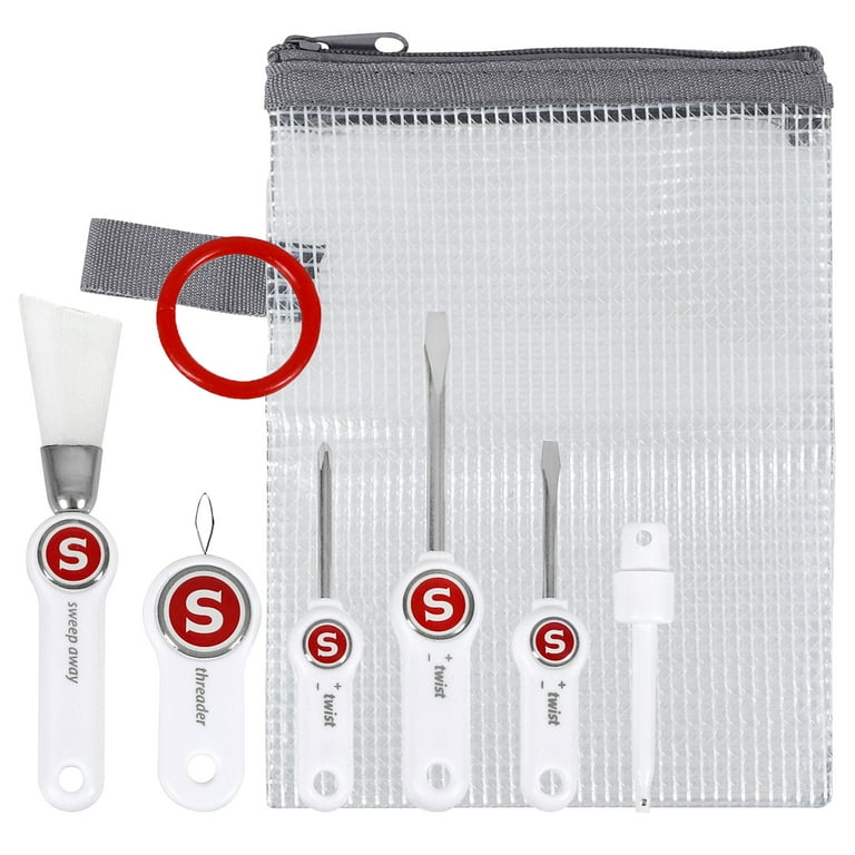 Singer sewing machine maintenance kit tools lint brush compressed air screwdriver