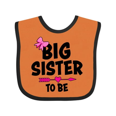 

Inktastic Big Sister to Be with Bow and Arrow Gift Baby Girl Bib