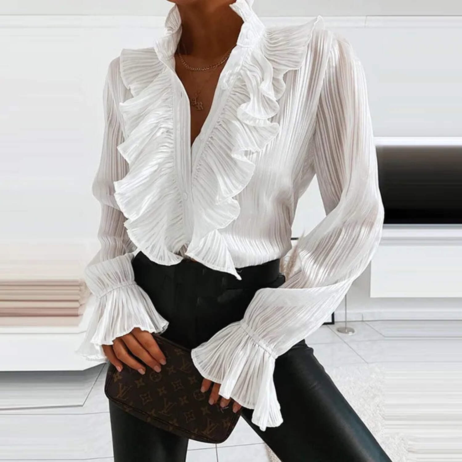 walmart ruffle shirt