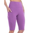 thumbnail image 2 of attraco basics Womens Workout Running Short High Waist Biker Tights Shorts with Pockets, 2 of 3