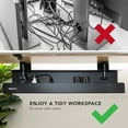 thumbnail image 3 of Mount-It! Clamp-On Under Desk Cable Management Tray – No-Drill Wire Organizer for Home & Office, Cord Holder for Power Strips & Adapters, Steel Cable Rack (23.6”), 3 of 13