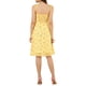 thumbnail image 3 of VESTIDO DE MUJER INSPIRE CHIC Escote en V Tirantes de Espagueti Estampado Floral Corte Acampanado Vestido de Verano Amarillo L, 3 of 7