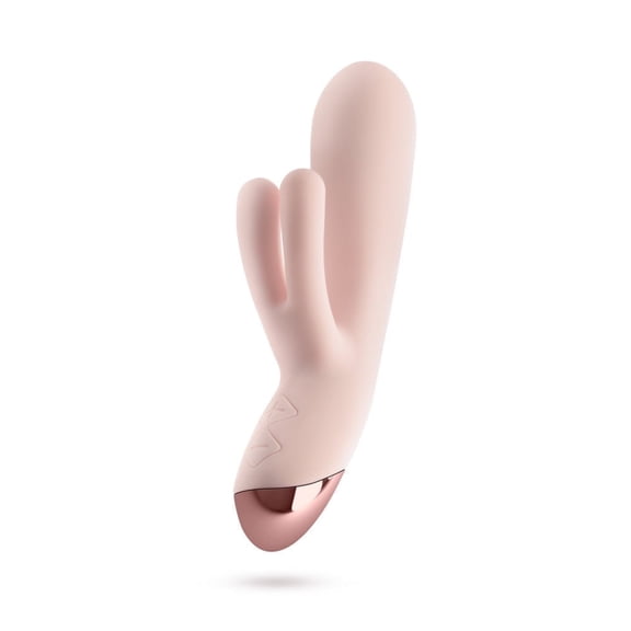 Eden Pink Rabbit Vibrator with 10 Dual Vibration Modes and Magna Charge USB, Silicone/ABS, Waterproof, 8 Inch