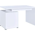 thumbnail image 4 of 2 Office Desk, White - Modern And Spacious Work Surface With Drawer Storage Design For Productive Solutions, 4 of 6