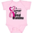 thumbnail image 3 of Inktastic Breast Cancer Awareness I Support My Great Grandma Boys or Girls Baby Bodysuit, 3 of 5