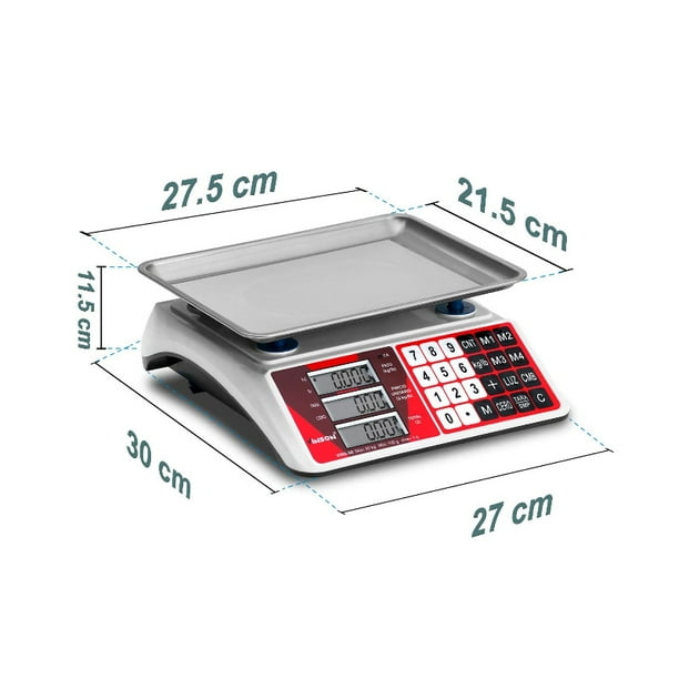 Bascula Comercial Electronica 30Kg/5 gr Rhino VINS-30 Vinson