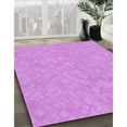 thumbnail image 3 of Ahgly Tapis Rectangulaire Lavable en Machine Intérieur Transitionnel Violet Violet, 3 Pieds x 5 Pieds, 3 of 7
