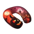 thumbnail image 2 of KLL Pumpkins Pattern Memory Foam Cervical Neck Pillow Versatile U-Shaped Pillows for Home/Office/Camping/Travelling/Soft Washable Cover, 2 of 8
