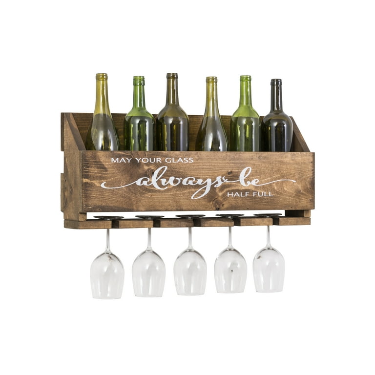 May your glass always be half full wine rack sale