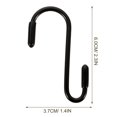 thumbnail image 3 of MasteelfCA 12pcs S Hook Ornament Iron Hook Heavy Duty 2.4 Inch Small Hook For Hanging, 3 of 8