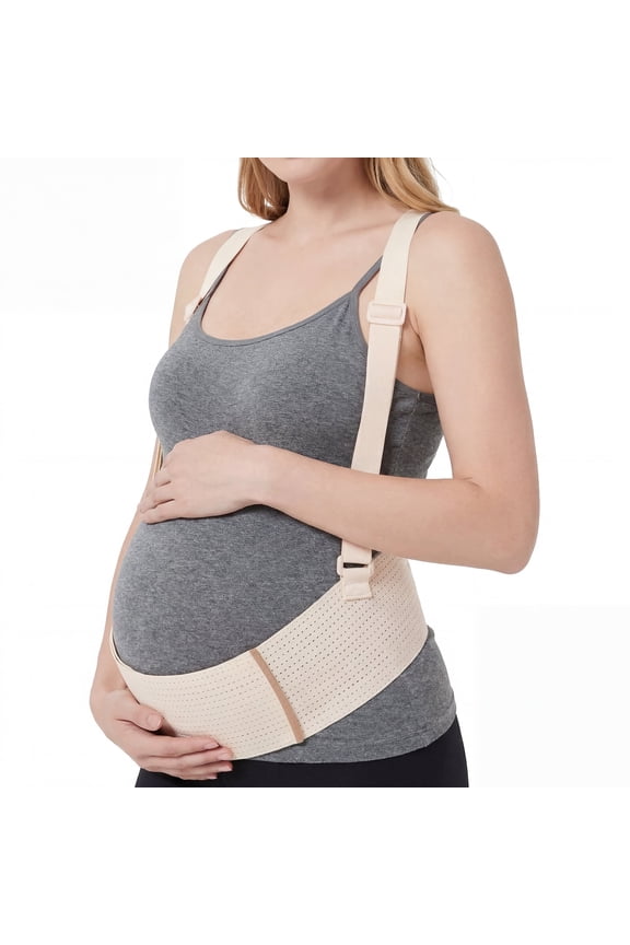 Maternity Belly Band Back & Abdomen Support for Pregnant Women, Beige