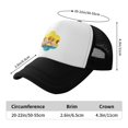 thumbnail image 6 of PAYOHTO Kids Cute Pigs Sunflowers Yellow Baseball Hat Back Adjustable Mesh Breathable Hats Black Trucker Cap Outdoor Fishing Sun Caps for Boys or Girls ages 4-10, 6 of 9