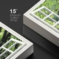 thumbnail image 4 of wall26 - Modern White Window Looking Out Into a Bridge by a Lake Surrounded by Trees - Canvas Art Home Art - 12"x18", 4 of 5