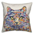 thumbnail image 2 of Creative Products Watercolor Cat 16x16 Spun Poly Pillow, 2 of 3