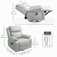 thumbnail image 3 of HOMCOM Fauteuil Inclinable, Fauteuil Inclinable avec 8 Massages par Vibration, Gris Pâle, 3 of 10