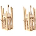 thumbnail image 1 of Jarrón de madera redondo nórdico para decoración Terrario de plantas hecho a mano Mesa Jarrón transparente Contenedores de vidrio, 1 of 5