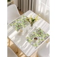 thumbnail image 5 of Green Botanical Placemats Set of 6, Spring Floral Summer Botanical Rustic Placemats for Dining Table, Place Mats for Kitchen Tabletop, Waterproof Wipeable Dining Table Mats Set, 5 of 9