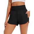 thumbnail image 6 of PINSPARK Running Shorts for Women Athletic Workout Gym Short Elastic High Waisted Sportswear Quick Dry with Zip Pockets, 6 of 8
