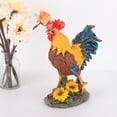 thumbnail image 2 of M Buder Modelo de Gallo Decorativo para Jardín y Patio, Estatua de Resina Sintética para Exteriores, Adorno Artístico de Escultura, Marrón Rojizo, Pequeño, 2 of 9