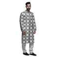 thumbnail image 2 of Atasi Party Wear Kurta Pajama For Men Mandarin Collar Ethnic Printed Kurta Set, 2 of 5