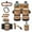 American Tribal Highland Cow Boho Floral, variant on Renewold Highland Cow Boho Floral Car Seat Covers Front Back Seats Set of 14, Steering Wheel Cover Seatbelt Pad Trash Bin Armrest Cushion Rearview Mirror Cover Gear Shift Cover Set Cup Holder