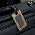 thumbnail image 4 of Chubby British Short Hair Grey Cat Rectangle Leather Luggage Card Suitcase Carry-On ID Tag, 4 of 7