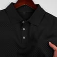 thumbnail image 4 of Mens Waffle Knit Golf Shirt Short Sleeve Collared Modern Fit Summer Business Casual Button Down Quick Dry Athletic Pullover Shirts, Soft Stretch Lightweight Breathable Tees for Daily Wear, 4 of 7